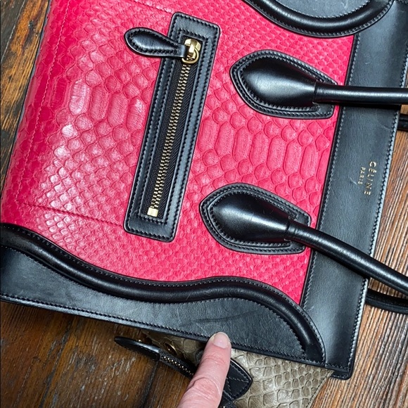 Celine Micro Luggage Python Embossed - Picture 5 of 8